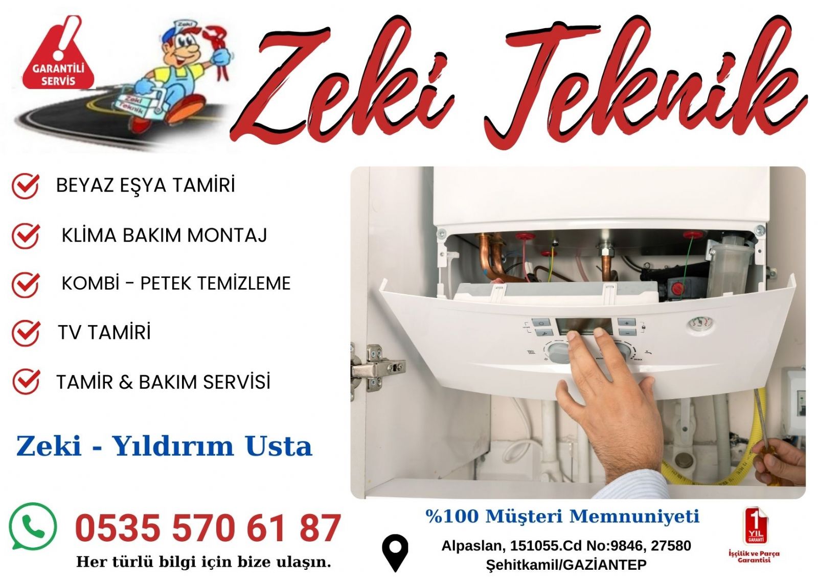Şehitkamil Kombi Bakım Petek Temizleme